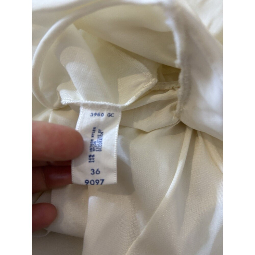 Vintage Grecian Goddess Nightgown Dress White Empire Waist Long Maxi 36 S Bride - Picture 14 of 16